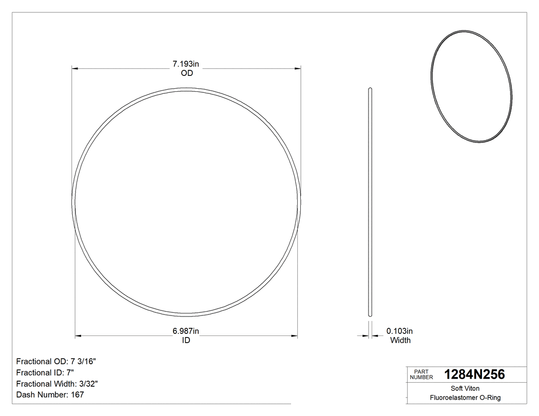 Technical drawing - 1284N256